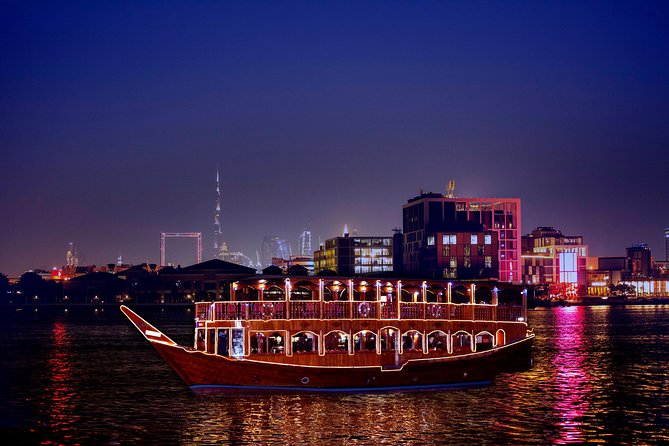 Dubai Creek Luxury Dhow Dinner Cruise with Optional Transfer - Music and live entertainment need checking