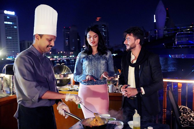 Dubai Creek Luxury Dhow Dinner Cruise with Optional Transfer - Upper deck views and the seating trade-off