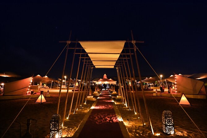 Dubai Desert Camp Dinner with BBQ, Dinner, Camel Ride & Shows - Arriving at the caravanserai camp