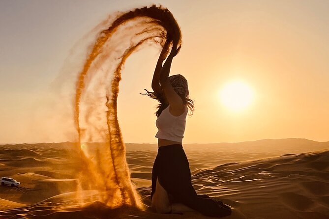 Dubai Desert Safari & Buffet Dinner and Camel ride with PRIVATE CAR - A private Land Cruiser makes the desert drive easier