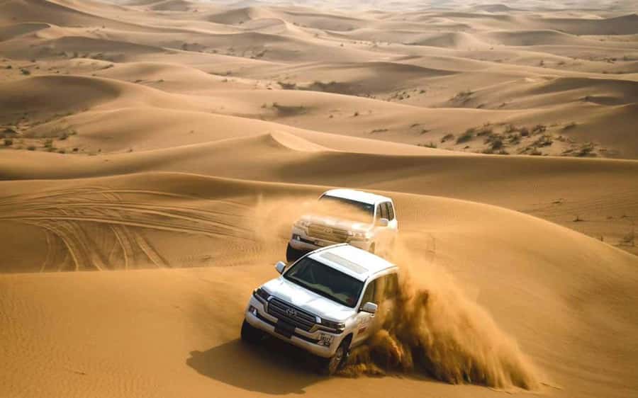 Dubai: Desert Safari, Camel Ride, Sandboarding, Quad Bike - Sandboarding on the red sand