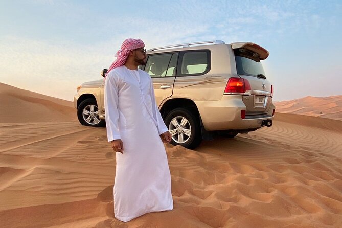 Dubai Desert Safari, Camel Ride, Shisha, Henna, Live BBQ & Shows - The first desert stop includes more than dune bashing