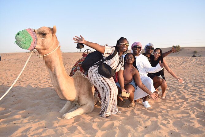 Dubai Desert Safari Dune Bashing, 60min ATV Quad, Camel Ride, BBQ - BBQ dinner, sweets, and four live shows