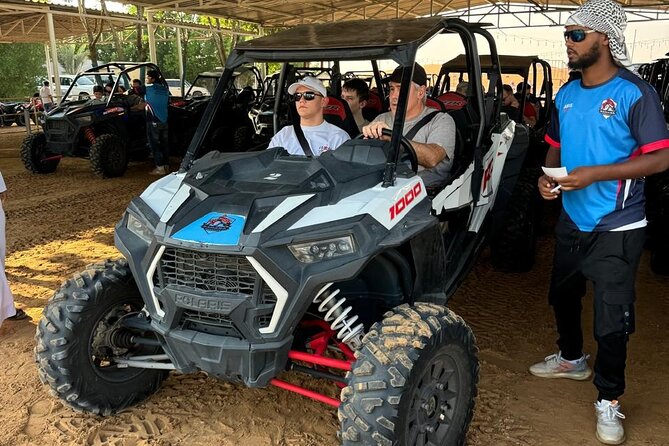 Dubai Desert Safari Dune Bashing, Camel Ride, Sandboarding & BBQ - BBQ dinner and three evening shows
