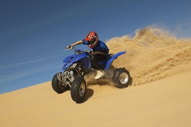 Dubai Desert Safari: Quad Bike, Camel Ride and BBQ Dinner - A camel ride with a practical warning