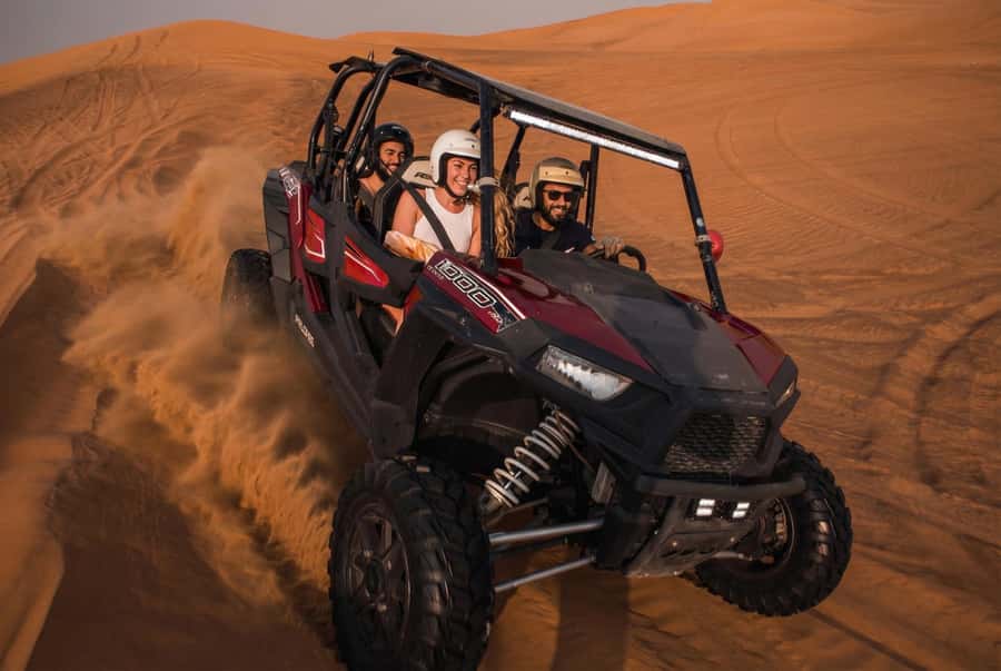Dubai: Desert Safari, Quad Bike, Sandboarding, Camels & BBQ - Lehbab’s red dunes make the setting special