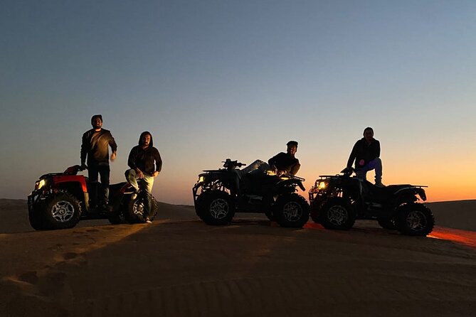 Dubai Desert Safari with ATV(optional)& Sandboarding Experience with BBQ Dinner - Sandboarding and photo stops in the dunes