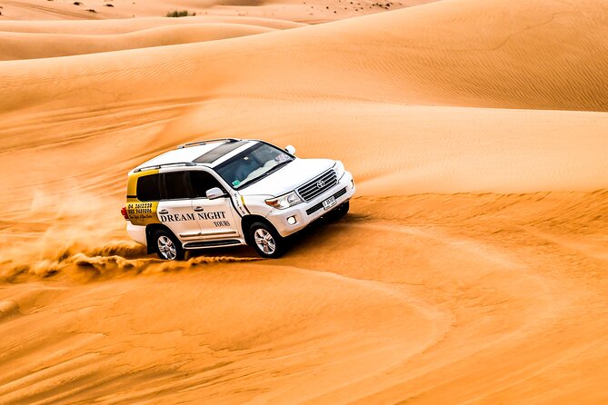Dubai Desert Safari With Dune Bashing, Camel Ride & BBQ Dinner - Dinner, live cooking and evening shows