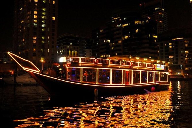 Dubai Dhow Dinner Cruise Marina with pickup drop option - What you see from the water