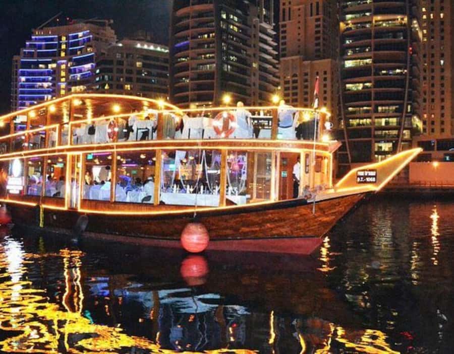 Dubai: Dhow Dinner Cruise on Creek or Marina with Live Shows - The buffet dinner and what the $32 covers