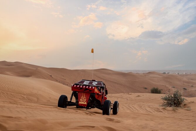 Dubai Dune Buggy Safari Tour in Red Dunes Options - Sandboarding, camels, and the camp add-ons