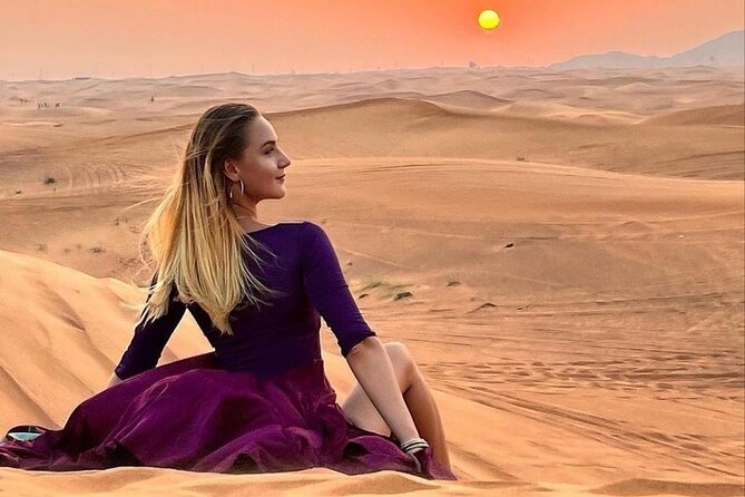 Dubai Evening Desert Safari & BBQ Dinner - Sandboarding, sunset, and the short camel ride