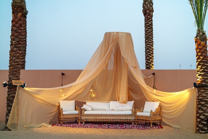 Dubai Evening Desert Safari BBQ Dinner & Transfer to Noble Camp - From Dubai’s towers to Lahbab’s red dunes