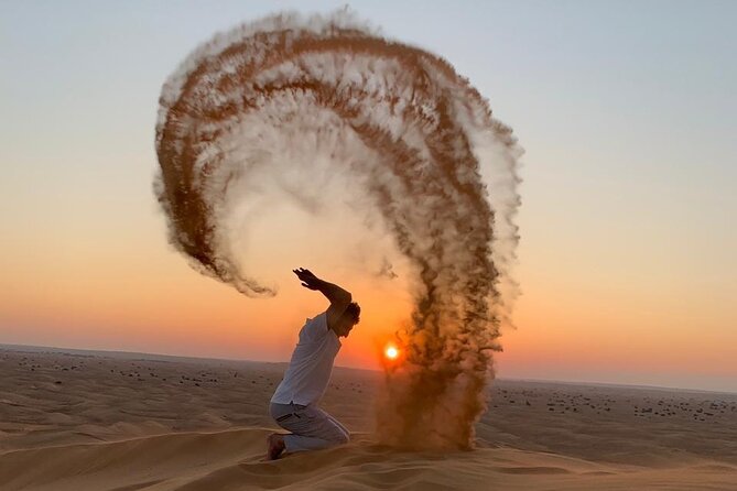 Dubai Evening Desert Safari with BBQ & Live Entertainment - Henna and falcon photos at the camp