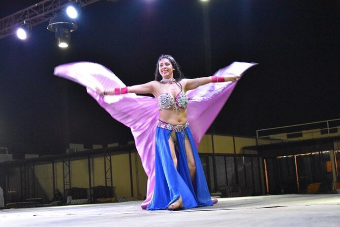 Dubai Evening Desert Safari With Transfers Dune Bashing & Dinner - Belly dance, Tanoura, fire, and other stage shows