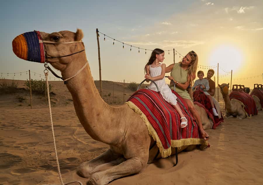 Dubai: Exclusive VIP Desert Safari Dinner with Live Show - Sunset photos on the Lahbab sand