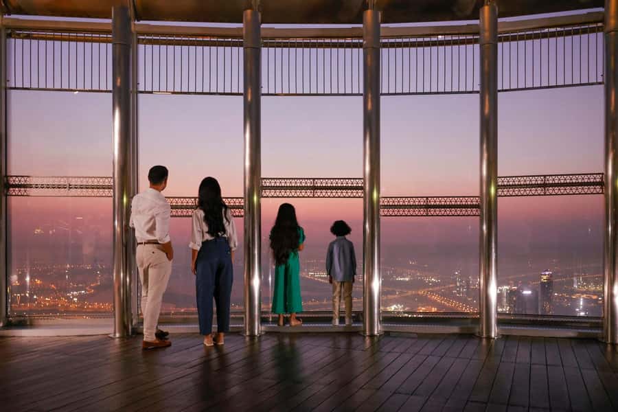 Dubai: Fast Track Entry to Burj Khalifa Levels 124 & 125 - The fast elevator and the first view of Dubai