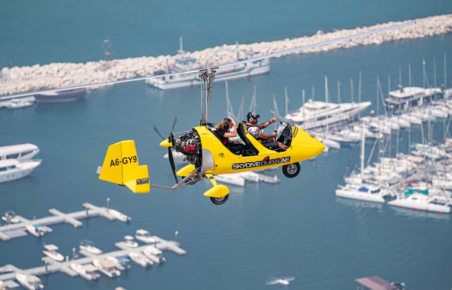 Dubai: Gyrocopter Introductory Flight - The Route From Dubai Marina to Burj Al Arab