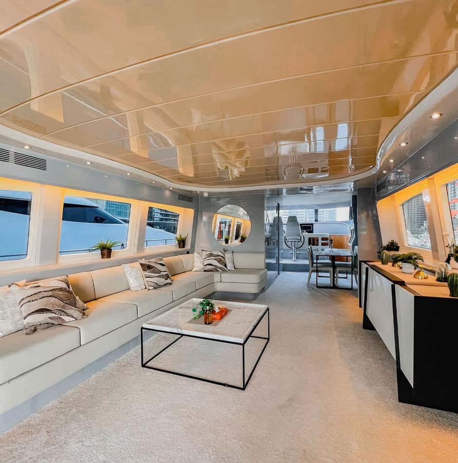 Dubai Harbor: Luxury Yacht Tour with BBQ Options - Open-air views or an air-conditioned lounge