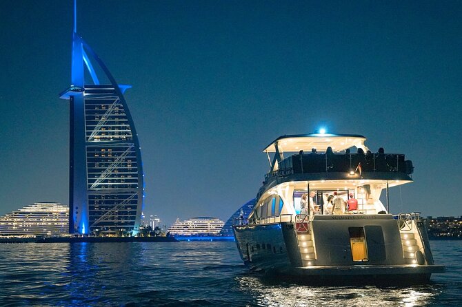Dubai Harbour Luxury Yacht Tour with BBQ & Drinks - Bluewaters Island and the giant Ferris wheel