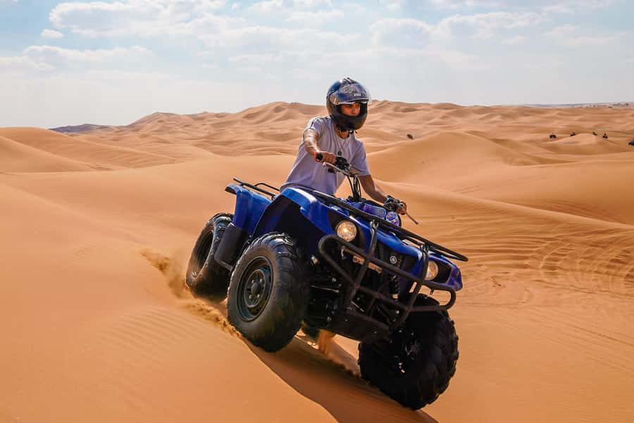 Dubai: Helicopter Ride, Desert Safari, Camels & Refreshments - The helicopter flight from Palm Jumeirah