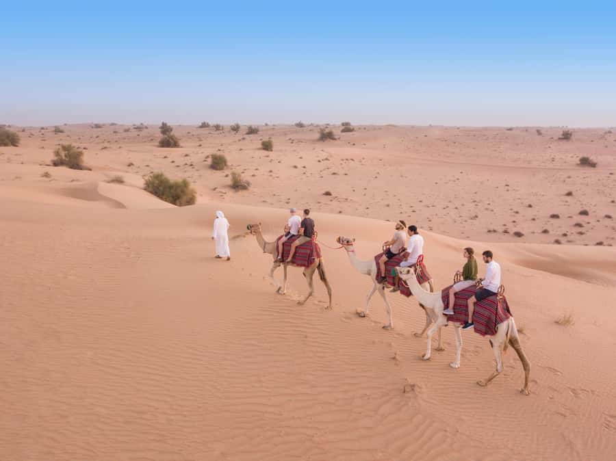 Dubai: Heritage Camel Desert Safari with Traditional Dinner - Hotel pickup and the long afternoon transition