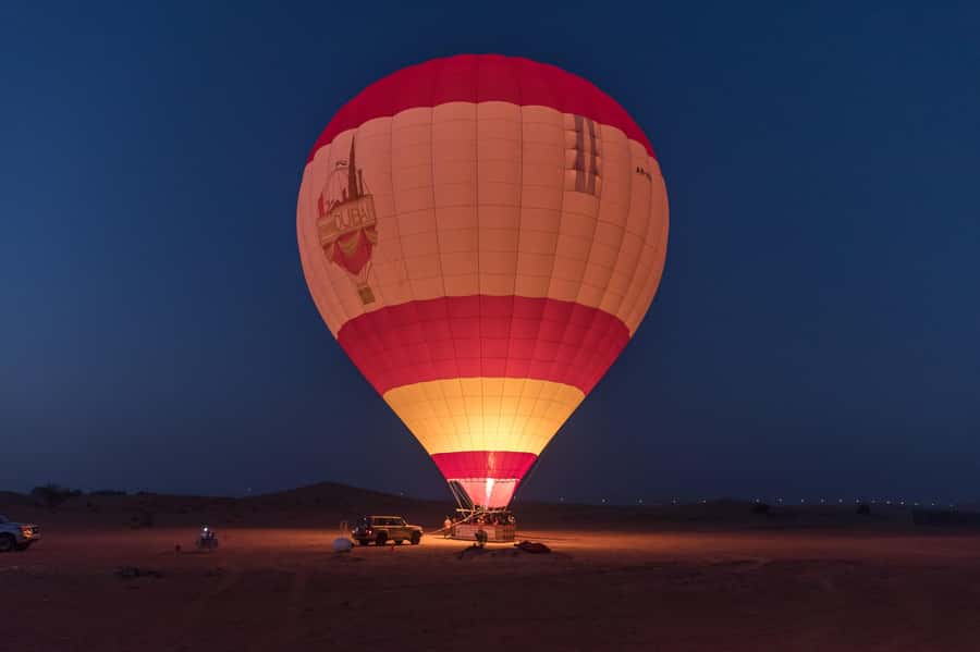 Dubai: Hot Air Balloon Ride with Camel Ride & Falcon Show - Breakfast at a Bedouin-style camp