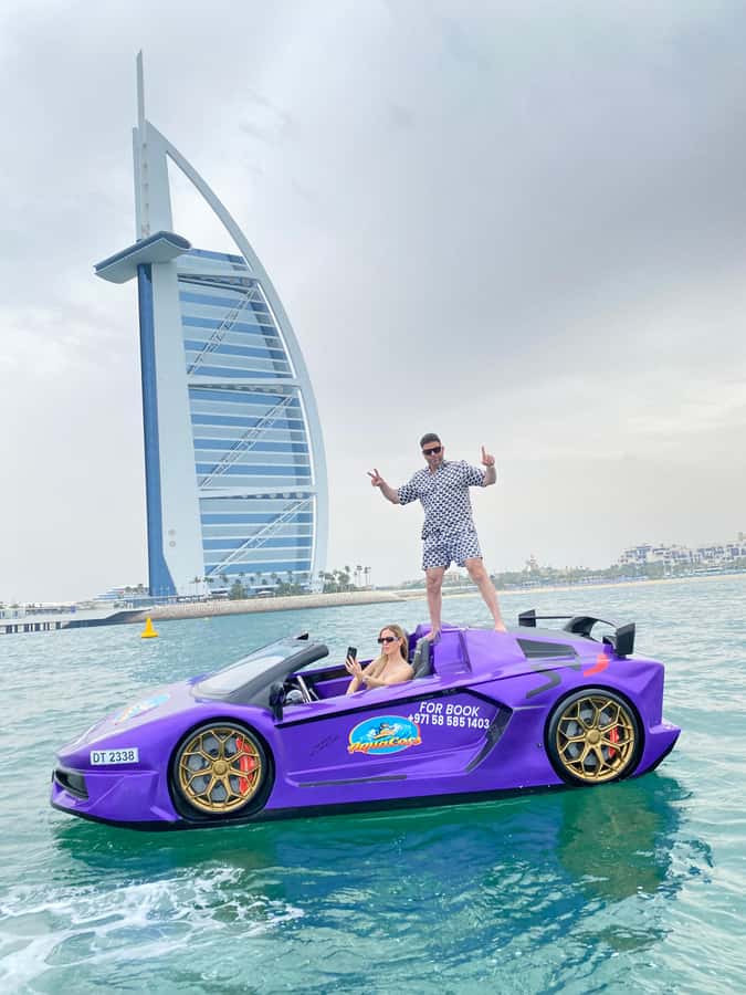 Dubai: Jet car at Burj Al Arab with photos and videos - Riding toward the Burj Al Arab