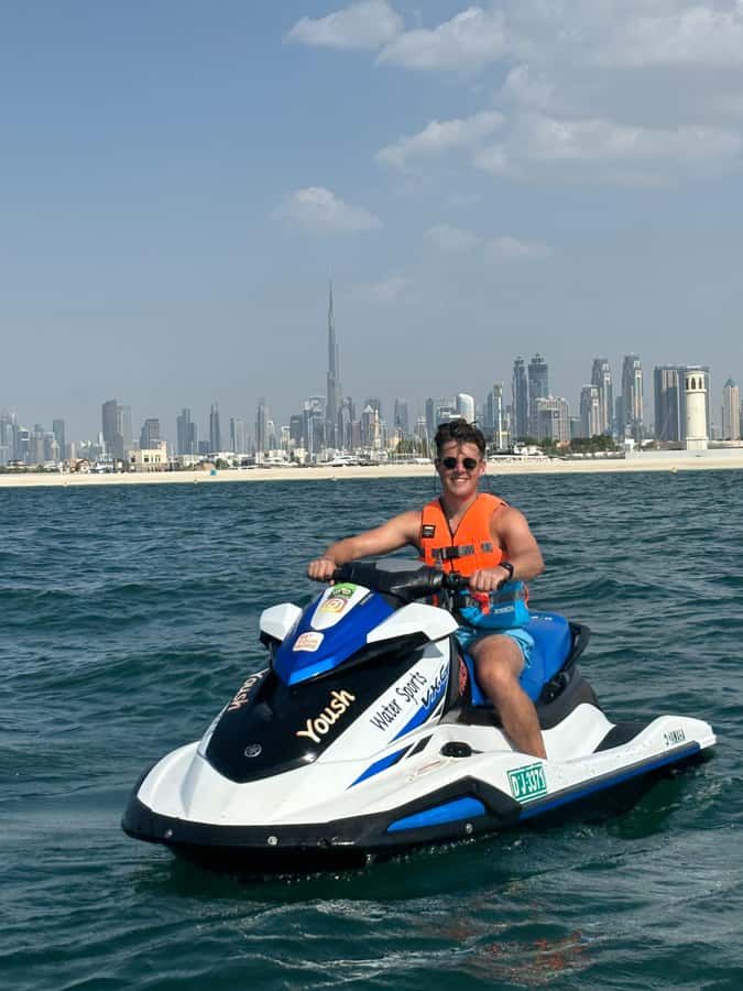 Dubai: Jetski Adventure w/ Burj Khalifa & Burj Al Arab Views - Jumeirah Beach Hotel and the open-water stretch