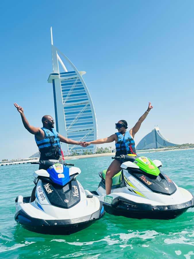 Dubai: Jetski Adventure w/ Burj Khalifa & Burj Al Arab Views - The Burj Khalifa from the water