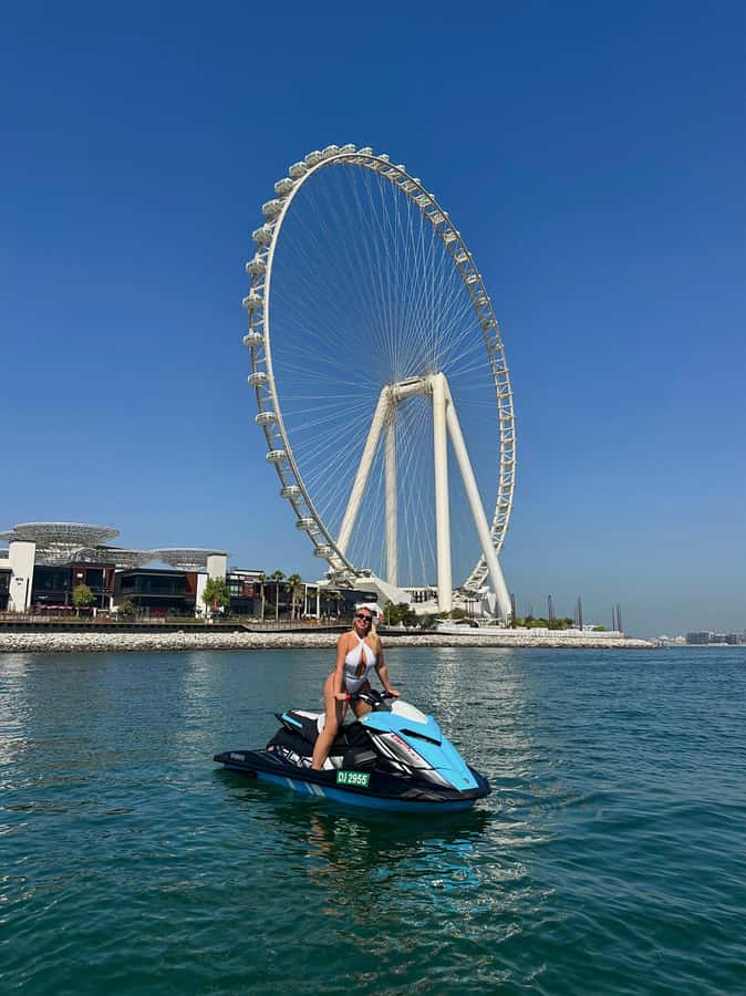 Dubai: Jetski Tour to Dubai Eye, JBR, Palm & Burj Al Arab - Palm Jumeirah and Atlantis by jetski
