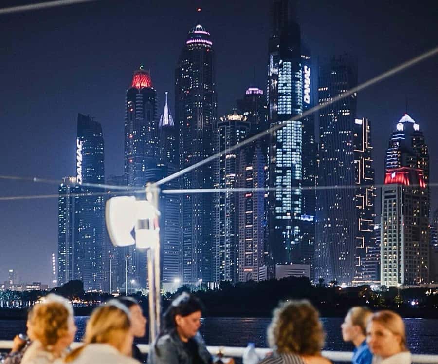 Dubai: Marina Premium Dinner Cruise with Unlimited Drinks - Dubai Marina by night: what you actually see
