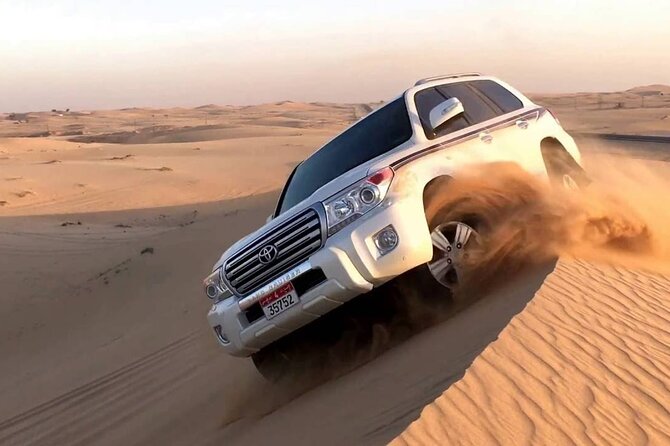 Dubai Morning Desert Safari: Camel Ride & Sandboarding! - Dune bashing for roughly 35 to 45 minutes