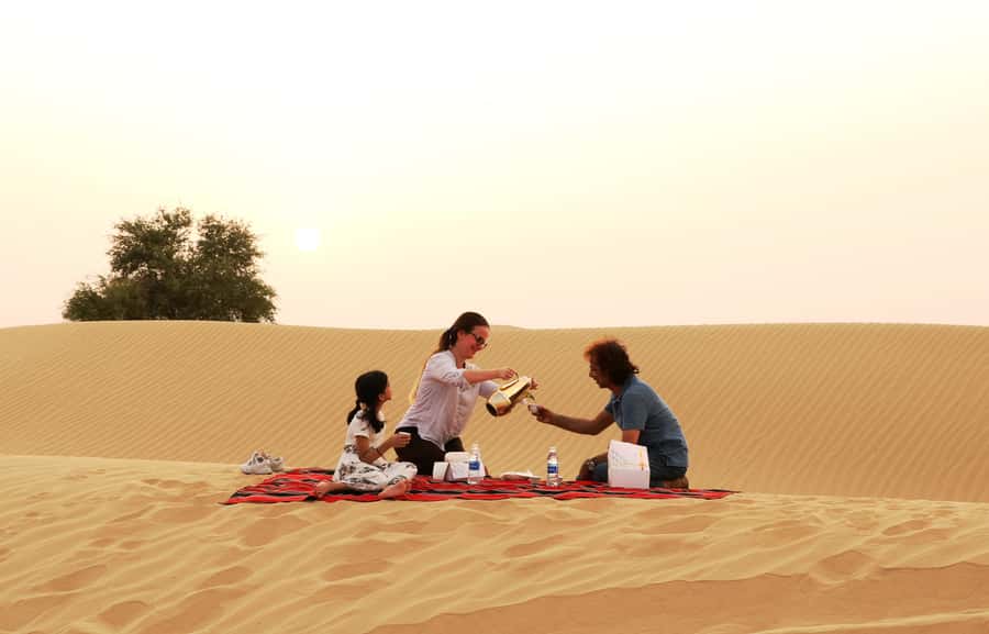 Dubai: Morning Desert Safari with Camel Ride & Sandboarding - The five-minute camel ride