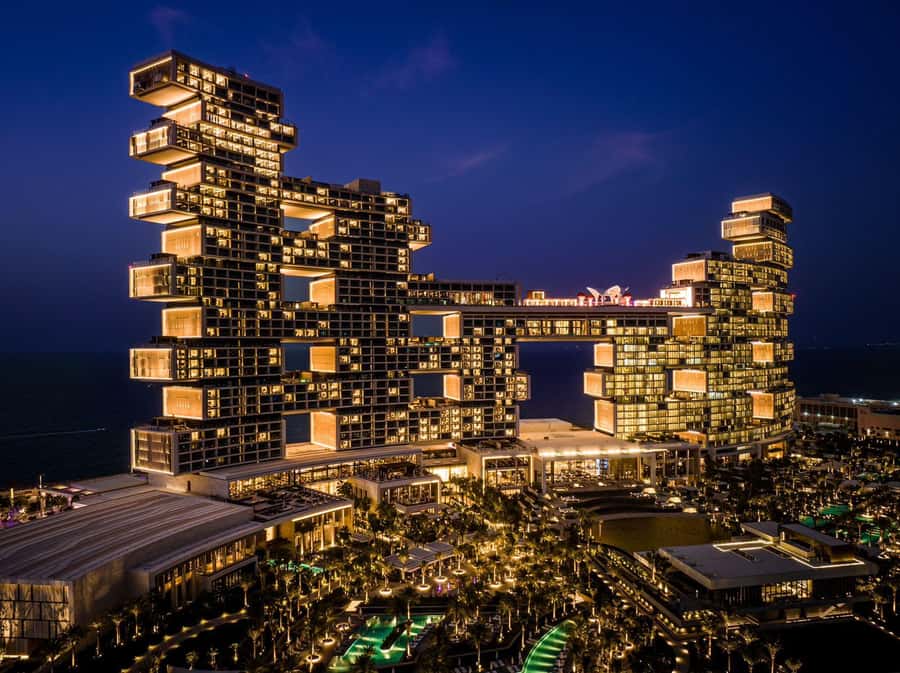 Dubai: Nighttime Guided City Tour by Van & Blue Water Island - Palm Jumeirah and Bluewaters after sunset