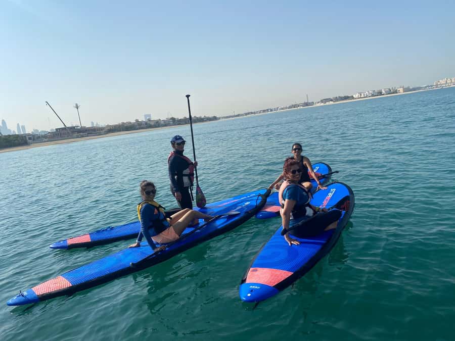 Dubai: Palm Jumeirah Paddle Boarding Tour - Heading toward the West Crescent