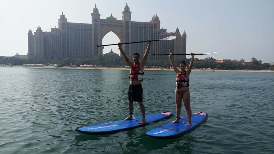 Dubai: Palm Jumeirah Paddle Boarding Tour - The Atlantis photo stop