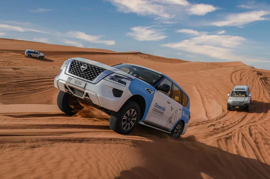 Dubai: Premium Safari, Camel Ride & Al Khayma Camp 3-Buffets - The drive toward Lahbab