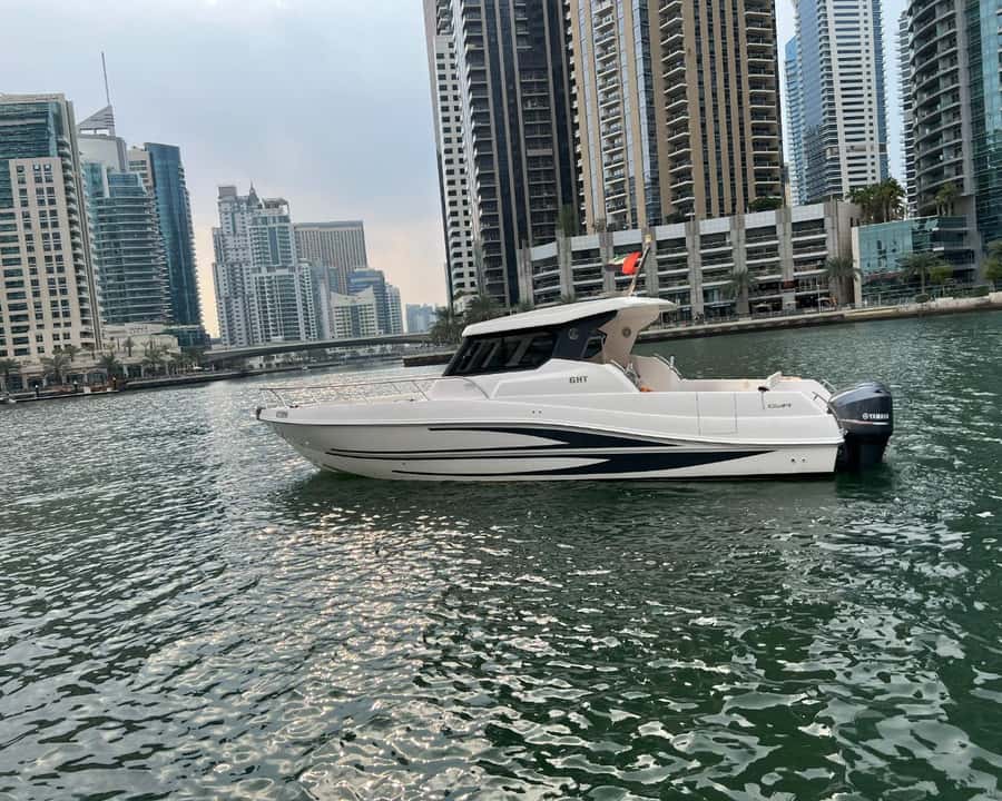 Dubai: Private Boat Cruise from Dubai Marina - What the crew and onboard setup add