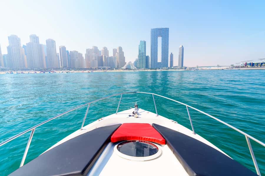 Dubai: Private Coastline Landmarks Mini-Yacht Tour - Ain Dubai and Bluewaters Island