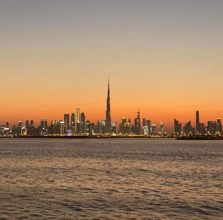Dubai: Private Creek Harbour and Water Canal Cruise - The first views: Burj Khalifa, D3, and Business Bay
