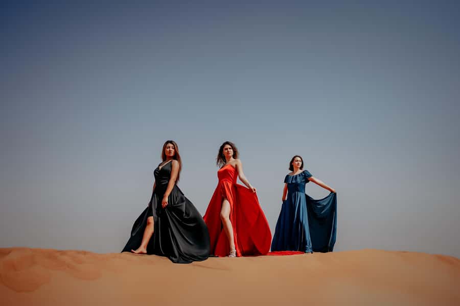Dubai: Private Flying Dress Photography and Dune Drive Trip - The photographs, delivery, and image rights