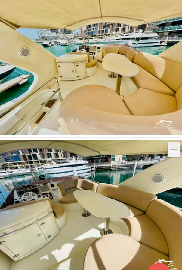 Dubai: Private Yacht Tour 50 feet - Dropping anchor in a lagoon
