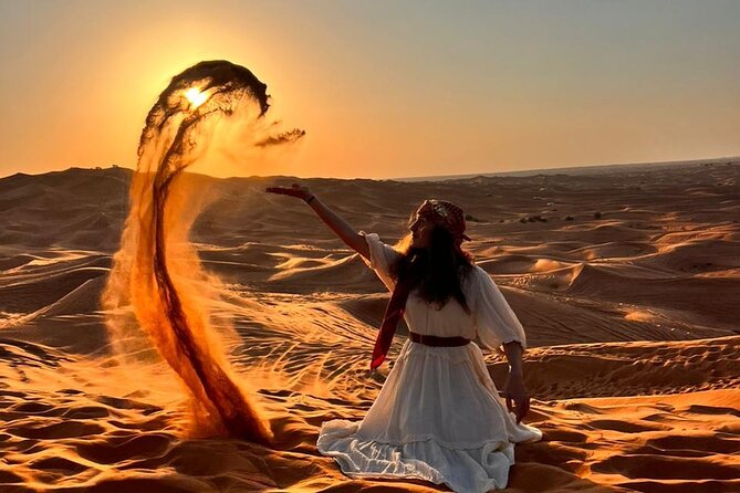 Dubai Red Dune Safari with Bedouin BBQ Dinner & Hotel Transfers - Belly dancing, Tanura, fire show, and shisha