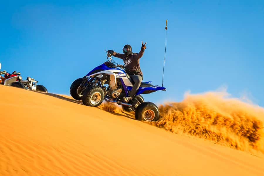 Dubai: Safari, Quad Bike, Camel Ride, and Buffet Dinner - Leaving Dubai for the Lahbab Desert