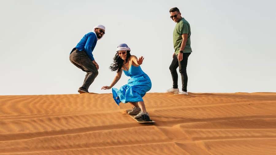 Dubai: Sandboarding, Camel Ride and Red Dune Bashing - Guides who shape the experience