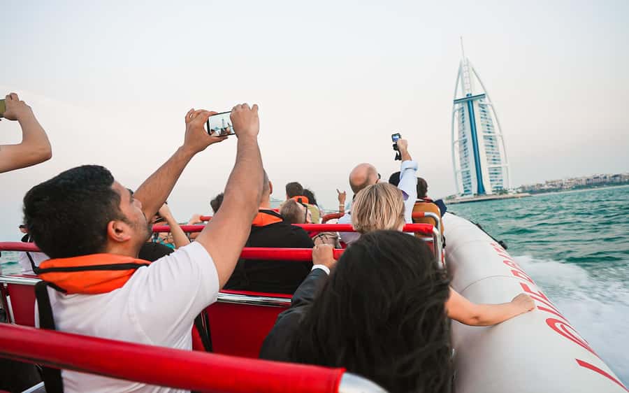 Dubai: Sightseeing Speedboat Tour with Live Tour Guide - Dubai Marina is the launchpad