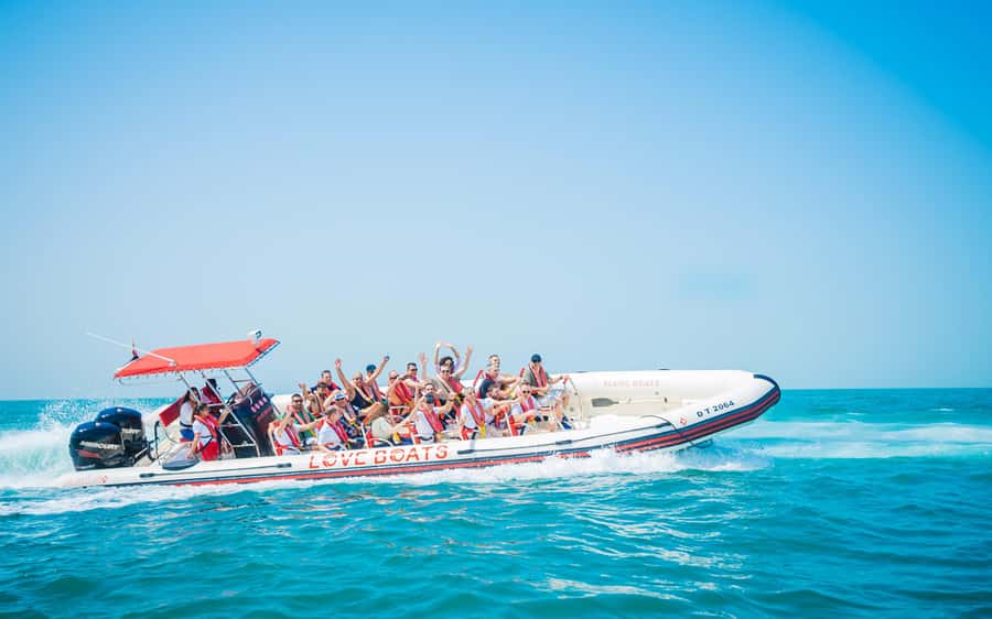 Dubai: Sightseeing Speedboat Tour with Live Tour Guide - Burj Al Arab from the water