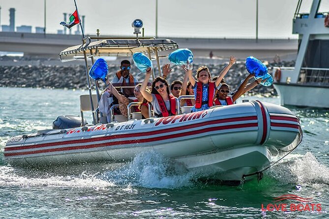Dubai Speed Boat Tours: Marina, Atlantis and Burj Al Arab - JBR, Bluewater Island and Ain Dubai from the water