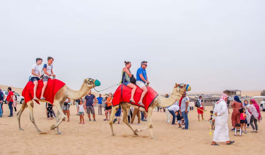 Dubai Sunrise Desert Camel Trek with Breakfast - The first desert stop and the dawn photo session